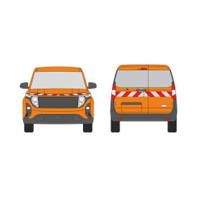 Ford Transit /Tourneo Courier, Hecktüren, 2023/10 - | Warnmarkierungssatz