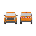 Ford Transit /Tourneo Courier, Hecktüren, 2023/10 - | Warnmarkierungssatz