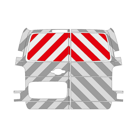 Opel Zafira Life, box extension, 2019/03 - | Rear warning marking set