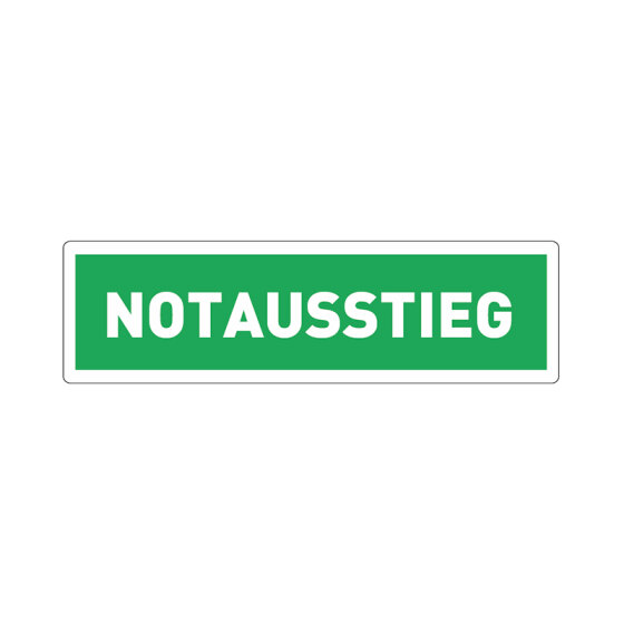 Aufkleber "Notausstieg" 70 x 20 mm