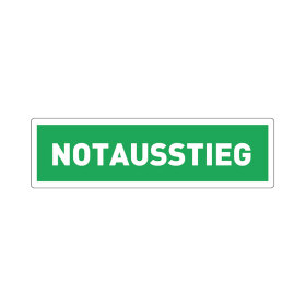 Aufkleber "Notausstieg" 70 x 20 mm