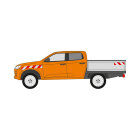 Isuzu D-Max, flatbed body, 2020/11 - 2024/11 | Warning marking set