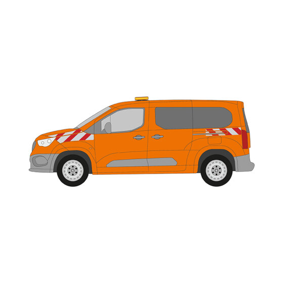 Opel Combo E, Radstand L2, Hecktüren, 2024/07 - | Warnmarkierungssatz