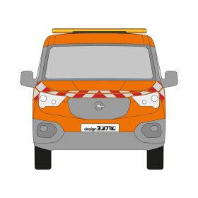 Opel Combo E, Radstand L2, Hecktüren, 2024/07 - | Warnmarkierungssatz