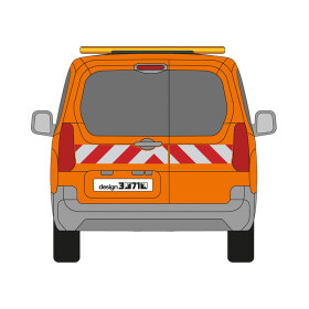 Opel Combo E, Radstand L2, Hecktüren, 2024/07 - | Warnmarkierungssatz