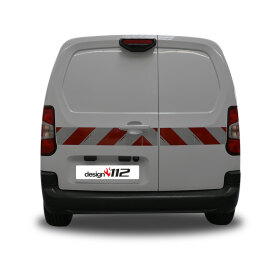 Peugeot Partner III, Radstand L1, Heckklappe, 2024/01 - | Warnmarkierungssatz