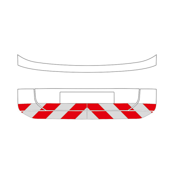 VW Tiguan III, Reduzierter Umfang, 2024/03 - | Heck-Warnmarkierungssatz