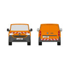 VW New Transporter T7, rear doors, 2025/01 - | Warning marking set