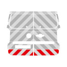 VW New Transporter T7, rear doors, reduced scope, 2025/01 - | Rear warning marking set