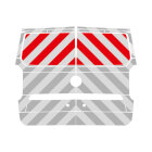 VW Neuer Transporter T7, Heckklappe, Erweiterung Kasten, 2025/01 - | Heck-Warnmarkierungssatz
