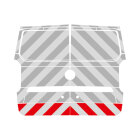 VW Neuer Transporter T7, Heckklappe, Reduzierter Umfang, 2025/01 - | Heck-Warnmarkierungssatz