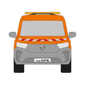 Nissan Townstar, L2, Heckklappe & Hecktüren, 2022/06 - | Warnmarkierungssatz