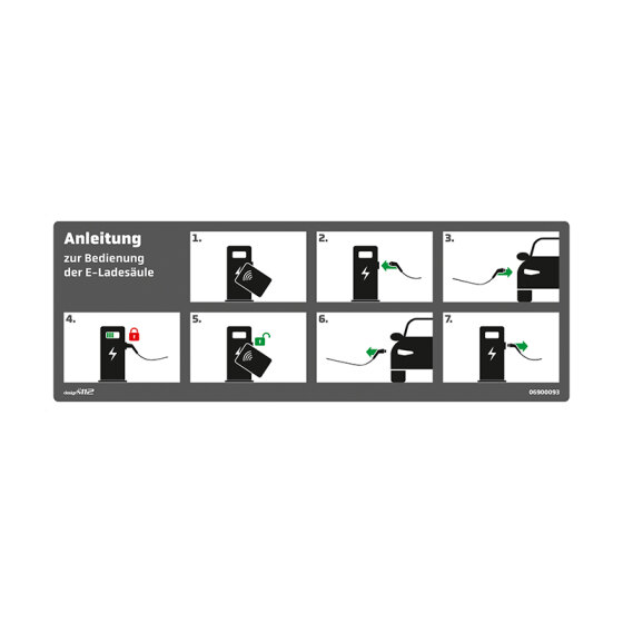 Aufkleber "Bedienungsanleitung E-Ladesäule"