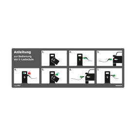 Aufkleber "Bedienungsanleitung E-Ladesäule"