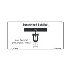 Aufkleber "Zugwinkel Schäkel 100 kN" 90 x 45 mm