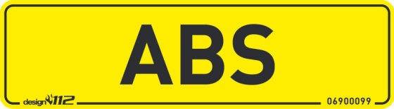 Aufkleber "ABS" 90 x 25 mm
