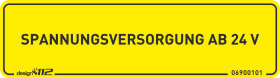 Aufkleber "Spannungsversorgung Abrollbehälter...