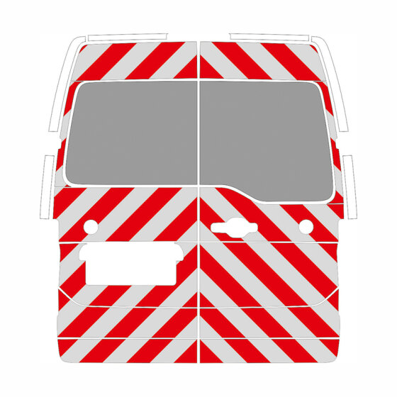 Renault Master IV / Nissan Interstar, 2024/09 - | Heck-Warnmarkierungssatz