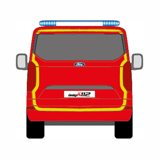 Contour marking set Ford Transit Custom, tailgate, 2023/07 -  | Rear only |