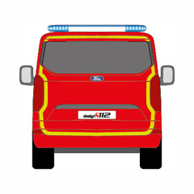 Konturmarkierungssatz Ford Transit Custom, Heckklappe,...