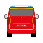 Contour marking set Ford Transit Custom, tailgate, 2023/07 -  | Rear only |