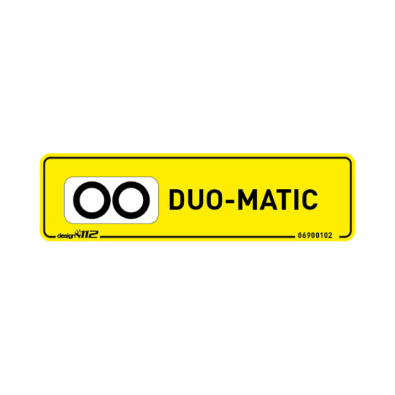 Aufkleber "DUO-MATIC" 90 x 25 mm