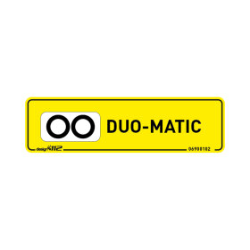 Aufkleber "DUO-MATIC" 90 x 25 mm