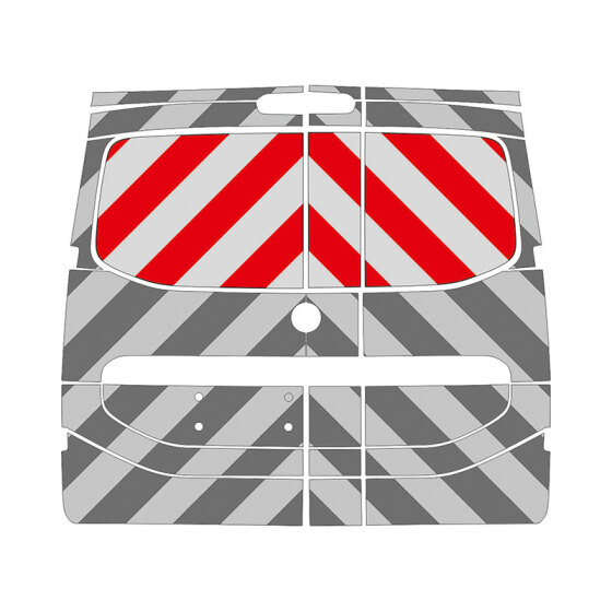 MB Citan, 2021/10 -, rear doors, box extension | Rear warning marking set