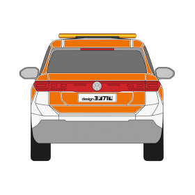 VW Tiguan III, 2024/03 -,  DIN-Plus | Flächen-Folierungssatz Gegossene Hochleistungsfolie (Oracal 970) Kommunalorange (RAL 2011)