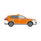 VW Tiguan III, 2024/03 -,  DIN-Plus | Flächen-Folierungssatz Gegossene Hochleistungsfolie (Oracal 970) Kommunalorange (RAL 2011)