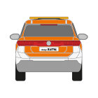 VW Tiguan III, 2024/03 -,  DIN-Plus | Flächen-Folierungssatz Gegossene Hochleistungsfolie (Oracal 970) Kommunalorange (RAL 2011)