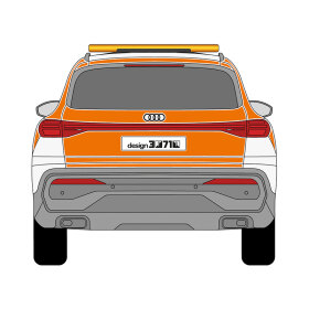 Audi Q5, GU, 2025/02 -, DIN-Plus | Flächen-Folierungssatz Gegossene Hochleistungsfolie (Oracal 970) Kommunalorange (RAL2011)