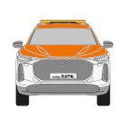 Audi Q5, GU, 2025/02 -, DIN-Plus | Flächen-Folierungssatz Gegossene Hochleistungsfolie (Oracal 970) Kommunalorange (RAL2011)