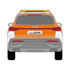 Audi Q5, GU, 2025/02 -, DIN-Plus | Flächen-Folierungssatz Gegossene Hochleistungsfolie (Oracal 970) Kommunalorange (RAL2011)