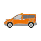 Ford Tourneo Courier, 2023/10 - , DIN-Plus | Flächen-Folierungssatz Gegossene Hochleistungsfolie (Oracal 970) Kommunalorange (RAL 2011)