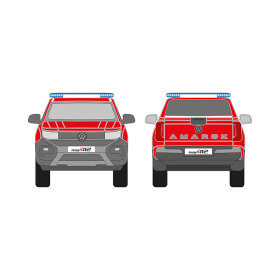 VW Amarok, 2023/05 -,  DIN-Plus | Flächen-Folierungssatz Gegossene Hochleistungsfolie (Oracal 970) Kommunalorange (RAL 2011)