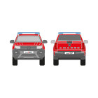 VW Amarok, 2023/05 -,  DIN-Plus | Flächen-Folierungssatz Gegossene Hochleistungsfolie (Oracal 970) Kommunalorange (RAL 2011)