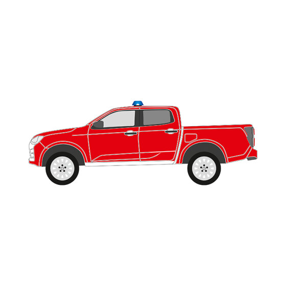 Isuzu D-Max, 2020/11 - 2024/11, DIN-Plus | Flächen-Folierungssatz Gegossene Hochleistungsfolie (Oracal 970) Kommunalorange (RAL 2011)