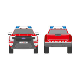 Ford Ranger, Wildtrak, 2023/03 - , DIN-Plus | Flächen-Folierungssatz Gegossene Hochleistungsfolie (Oracal 970) Kommunalorange (RAL 2011)