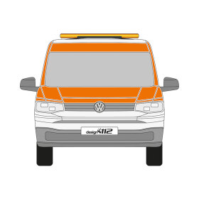 VW Caddy, 2020/09 - , DIN-Plus | Flächen-Folierungssatz Gegossene Hochleistungsfolie (Oracal 970) Kommunalorange (RAL 2011)