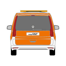 VW Caddy, 2020/09 - , DIN-Plus | Flächen-Folierungssatz Gegossene Hochleistungsfolie (Oracal 970) Kommunalorange (RAL 2011)