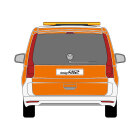 VW Caddy, 2020/09 - , DIN-Plus | Flächen-Folierungssatz Gegossene Hochleistungsfolie (Oracal 970) Kommunalorange (RAL 2011)