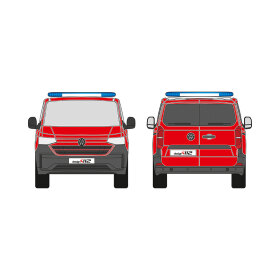 VW Neuer Transporter T7, 2025/01 - , DIN-Plus | Flächen-Folierungssatz Gegossene Hochleistungsfolie (Oracal 970) Kommunalorange (RAL 2011)
