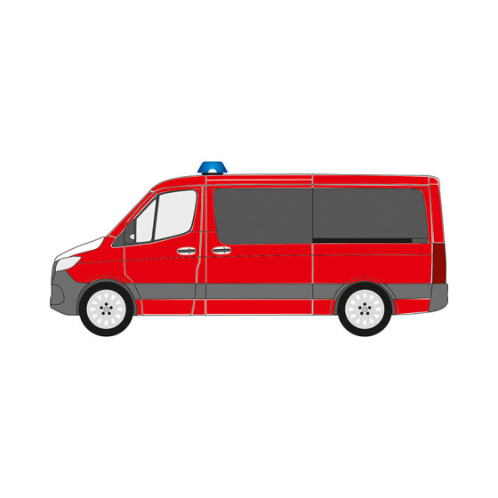 MB Sprinter, 2018/06 - , DIN-Plus | Flächen-Folierungssatz Gegossene Hochleistungsfolie (Oracal 970) Kommunalorange (RAL 2011)