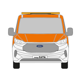 Ford Tourneo Custom, L1, H1, Heckklappe, 2023/07 - , DIN-Plus | Flächen-Folierungssatz Gegossene Hochleistungsfolie (Oracal 970) Kommunalorange (RAL 2011)