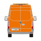 MB Sprinter, Kasten, 2024/02 -, DIN-Plus | Flächen-Folierungssatz Gegossene Hochleistungsfolie (Oracal 970) Kommunalorange (RAL 2011)