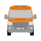 MB Sprinter, double cab, 2018/06 - , DIN-Plus | Surface wrapping set Cast high-performance film (Oracal 970) Municipal orange (RAL 2011)