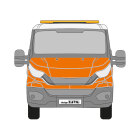 Iveco Daily, Doppelkabine, 2014/07 - , DIN-Plus | Flächen-Folierungssatz Gegossene Hochleistungsfolie (Oracal 970) Kommunalorange (RAL 2011)