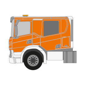 Scania P-Reihe, Neues Fahrerhaus Doppelkabine, Flachdach,...