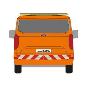 Ford Transit / Tourneo Custom, 2023/07 - | Warnmarkierungssatz Transporter, Heckklappe